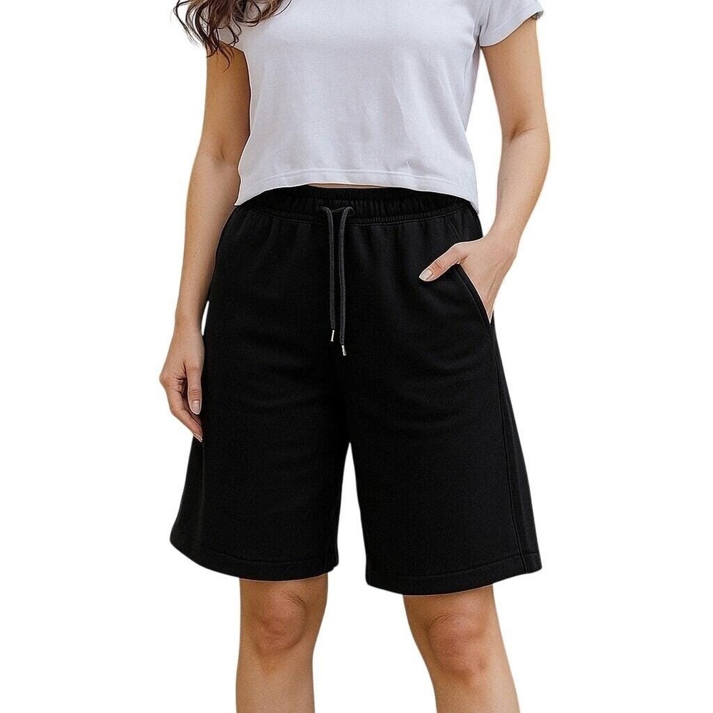VTG‎ St. John Collection Santana Knit Black Shorts High-Waisted Wool Blend M